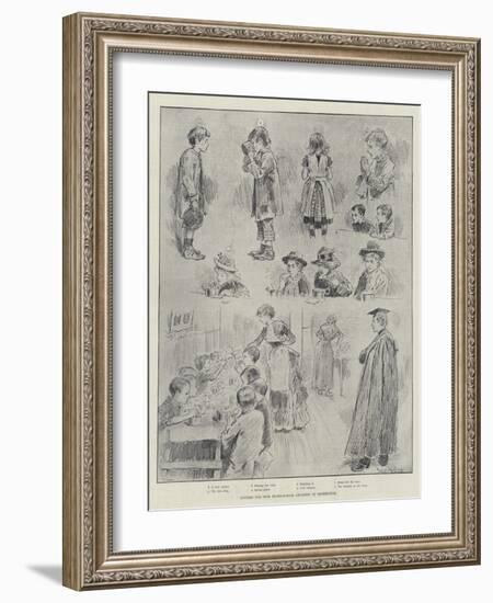 Dinners for Poor Board-School Children in Shoreditch-William Douglas Almond-Framed Giclee Print