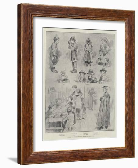Dinners for Poor Board-School Children in Shoreditch-William Douglas Almond-Framed Giclee Print