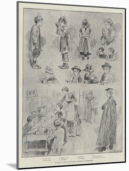 Dinners for Poor Board-School Children in Shoreditch-William Douglas Almond-Mounted Giclee Print