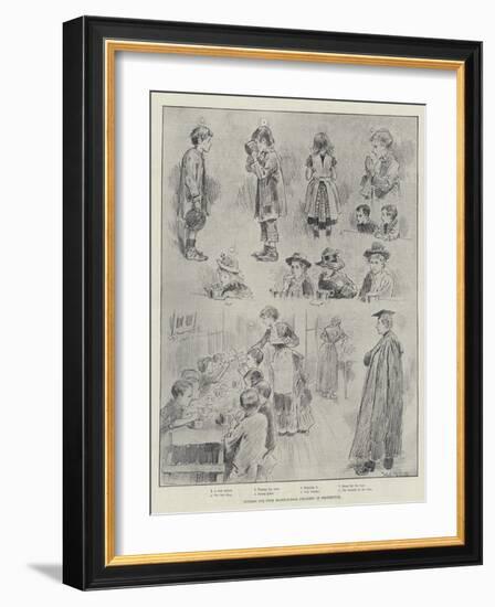 Dinners for Poor Board-School Children in Shoreditch-William Douglas Almond-Framed Giclee Print