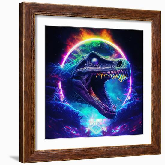 Dino Logo 2-null-Framed Art Print