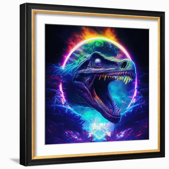 Dino Logo 2-null-Framed Art Print