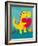 Dino Love-Michael Buxton-Framed Art Print