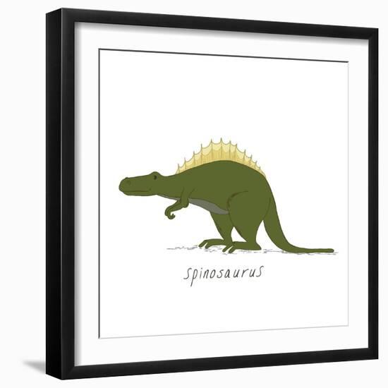 Dino Spinosaurus 1-Designs Sweet Melody-Framed Premium Giclee Print