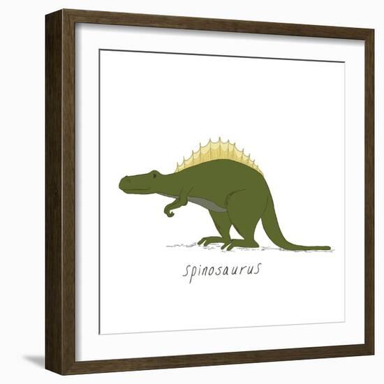 Dino Spinosaurus 1-Designs Sweet Melody-Framed Art Print