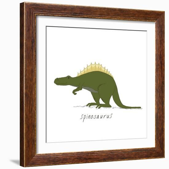 Dino Spinosaurus 1-Designs Sweet Melody-Framed Art Print