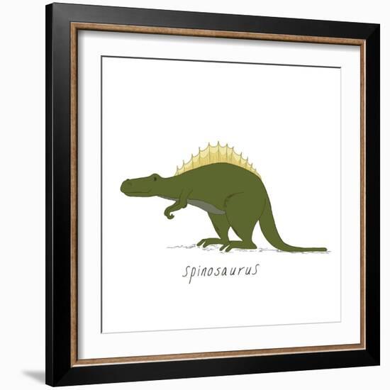 Dino Spinosaurus 1-Designs Sweet Melody-Framed Art Print