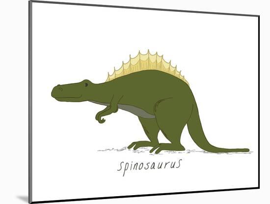 Dino Spinosaurus-Designs Sweet Melody-Mounted Art Print