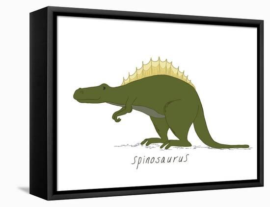 Dino Spinosaurus-Designs Sweet Melody-Framed Stretched Canvas