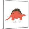 Dino Stegosaurus-Designs Sweet Melody-Mounted Art Print