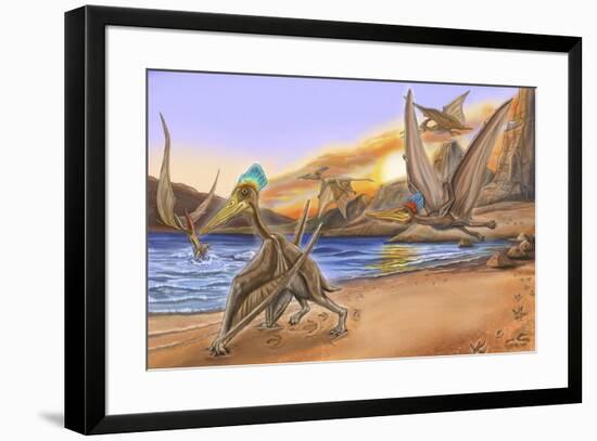 Dino Tracks 6-Cathy Morrison Illustrates-Framed Giclee Print