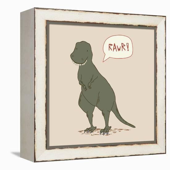 Dino Tyrannosaurus-Designs Sweet Melody-Framed Stretched Canvas