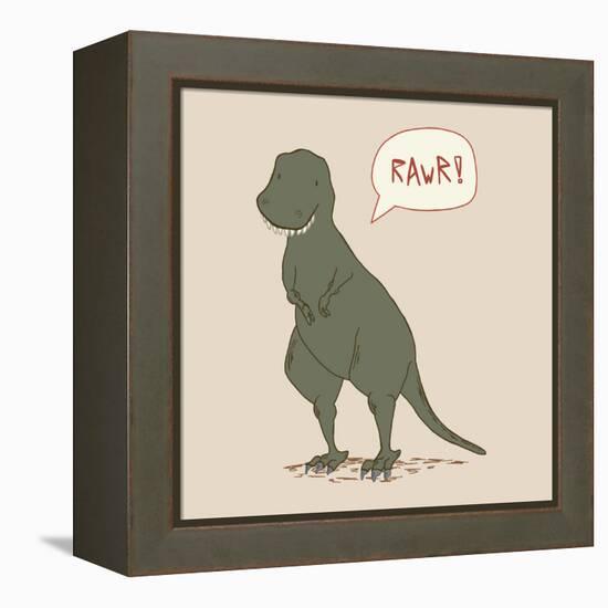 Dino Tyrannosaurus-Designs Sweet Melody-Framed Stretched Canvas