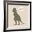 Dino Tyrannosaurus-Designs Sweet Melody-Framed Art Print