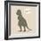 Dino Tyrannosaurus-Designs Sweet Melody-Framed Art Print