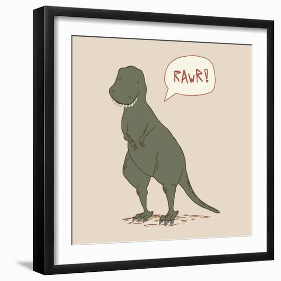 Dino Tyrannosaurus-Designs Sweet Melody-Framed Premium Giclee Print