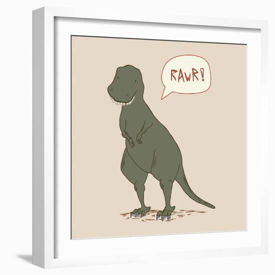 Dino Tyrannosaurus-Designs Sweet Melody-Framed Premium Giclee Print