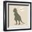 Dino Tyrannosaurus-Designs Sweet Melody-Framed Art Print