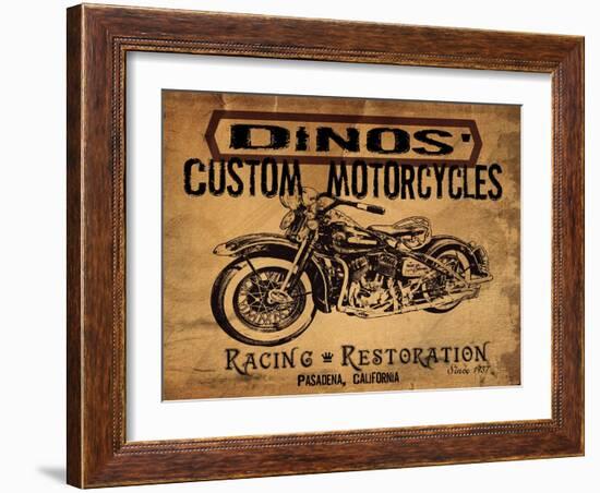 Dinos' Motorcycles-Jason Giacopelli-Framed Art Print