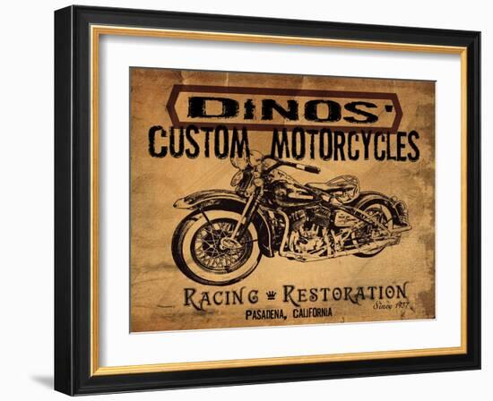 Dinos' Motorcycles-Jason Giacopelli-Framed Art Print