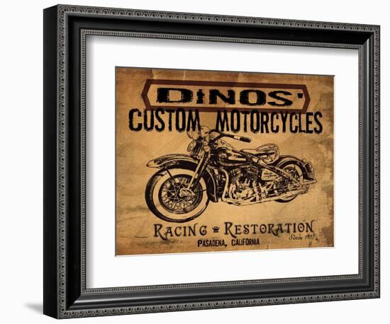 Dinos' Motorcycles-Jason Giacopelli-Framed Art Print