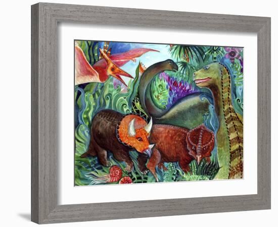 Dinos-Oxana Zaika-Framed Giclee Print