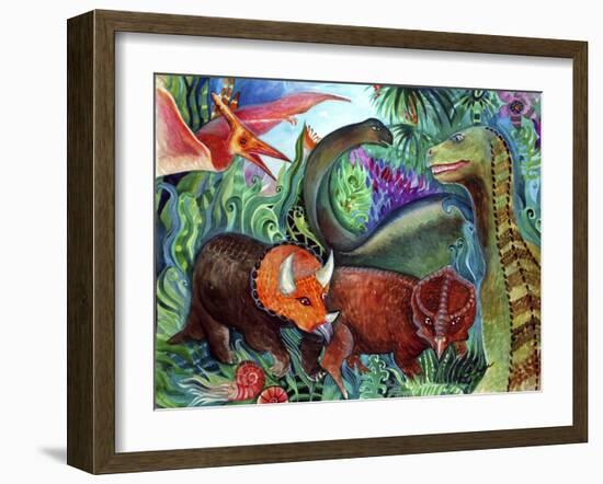 Dinos-Oxana Zaika-Framed Giclee Print