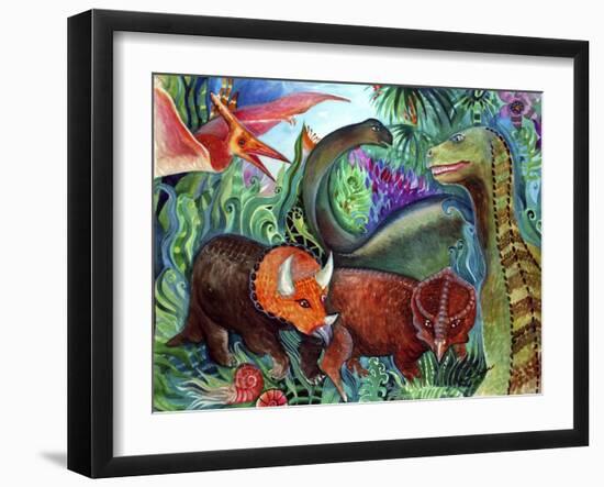 Dinos-Oxana Zaika-Framed Giclee Print