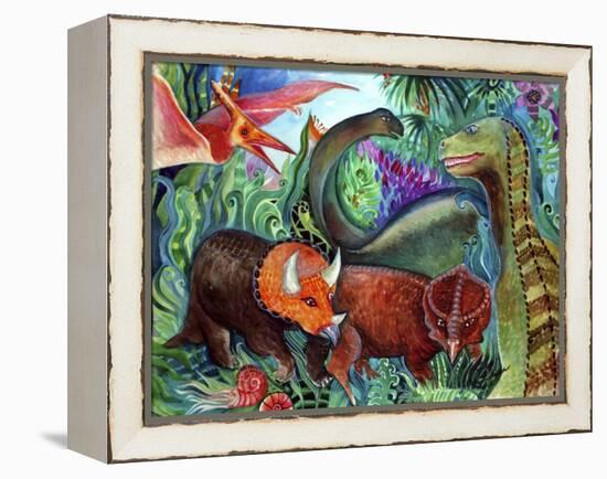 Dinos-Oxana Zaika-Framed Premier Image Canvas