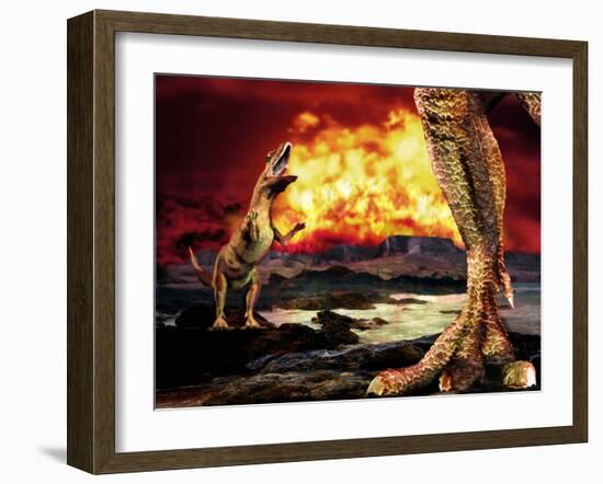 Dinosaur Extinction-Victor Habbick-Framed Photographic Print