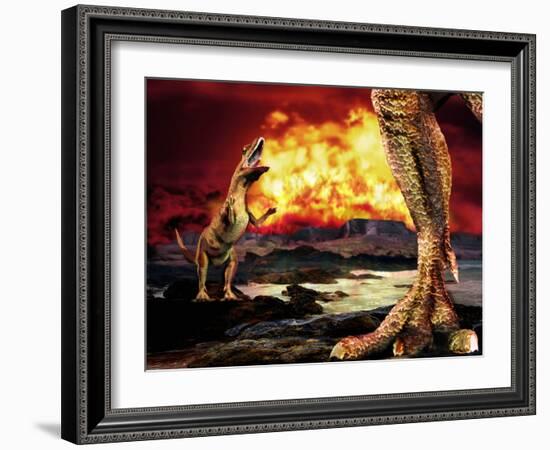 Dinosaur Extinction-Victor Habbick-Framed Photographic Print