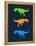 Dinosaur Family 22-NaxArt-Framed Stretched Canvas