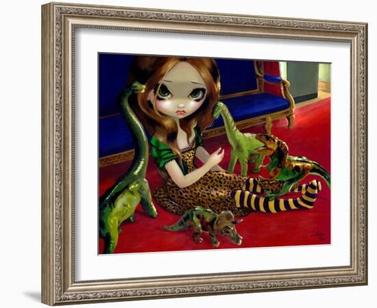 Dinosaur Friends III-Jasmine Becket-Griffith-Framed Art Print