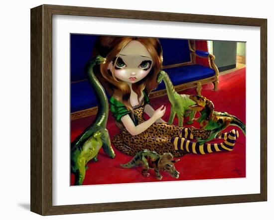 Dinosaur Friends III-Jasmine Becket-Griffith-Framed Art Print