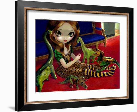 Dinosaur Friends III-Jasmine Becket-Griffith-Framed Art Print