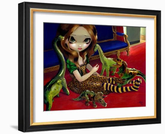 Dinosaur Friends III-Jasmine Becket-Griffith-Framed Art Print