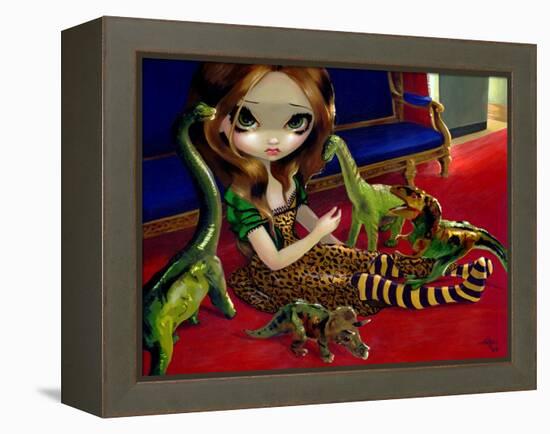 Dinosaur Friends III-Jasmine Becket-Griffith-Framed Stretched Canvas