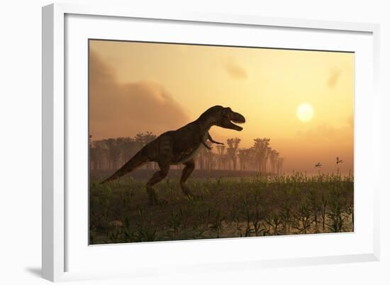 Dinosaur In Landscape-Mike_Kiev-Framed Photographic Print