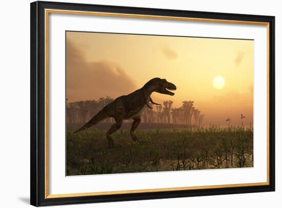 Dinosaur In Landscape-Mike_Kiev-Framed Photographic Print