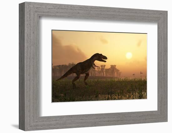 Dinosaur In Landscape-Mike_Kiev-Framed Photographic Print