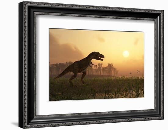 Dinosaur In Landscape-Mike_Kiev-Framed Photographic Print