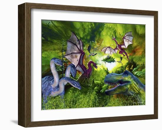 Dinosaur Land-Ata Alishahi-Framed Giclee Print