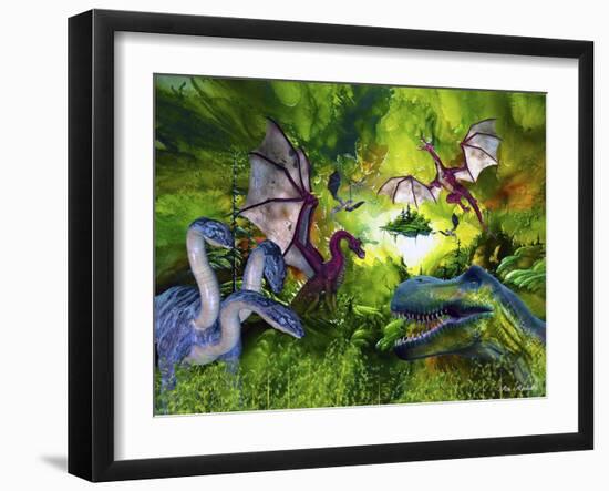 Dinosaur Land-Ata Alishahi-Framed Giclee Print