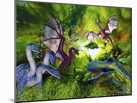 Dinosaur Land-Ata Alishahi-Mounted Giclee Print