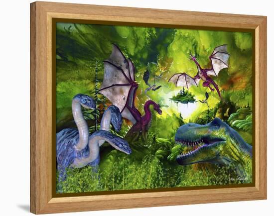 Dinosaur Land-Ata Alishahi-Framed Premier Image Canvas