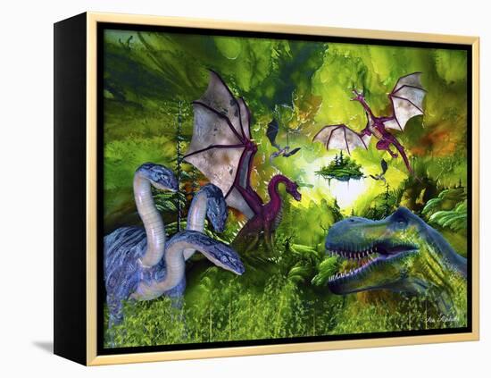 Dinosaur Land-Ata Alishahi-Framed Premier Image Canvas