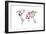 Dinosaur Map of the World Map-Michael Tompsett-Framed Premium Giclee Print