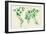 Dinosaur Map of the World Map-Michael Tompsett-Framed Art Print