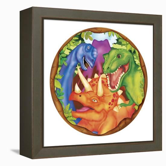 Dinosaur Plate 2-Maria Trad-Framed Premier Image Canvas