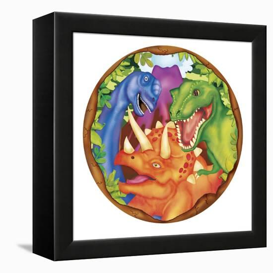 Dinosaur Plate 2-Maria Trad-Framed Premier Image Canvas